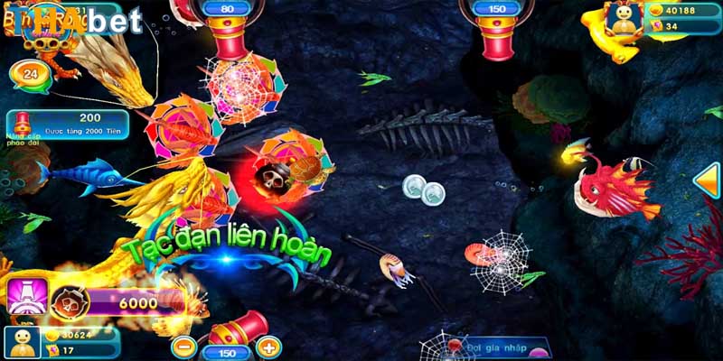 Giao diện game đầy màu sắc với đa dạng các loài cá.